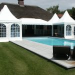 Pagode tent 4x4m. inclusief vloer