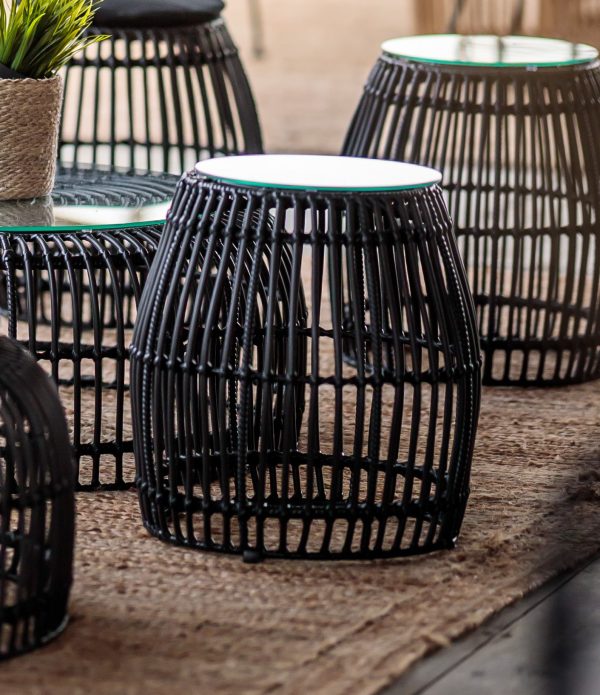 Tafel Palm Zwart Rond 40cm